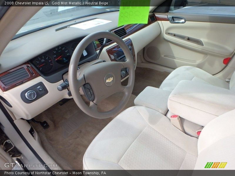 Gold Mist Metallic / Neutral Beige 2008 Chevrolet Impala LS