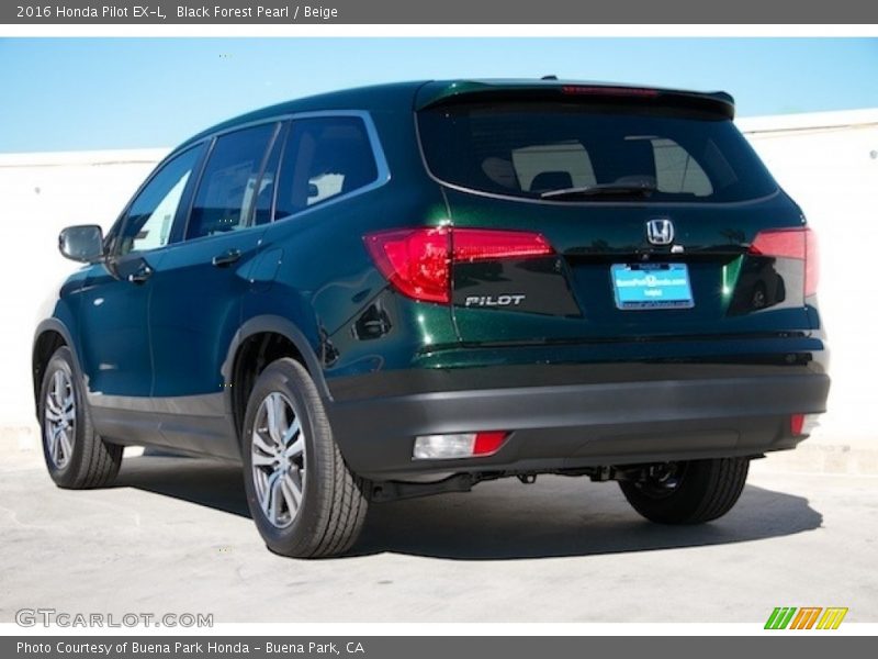 Black Forest Pearl / Beige 2016 Honda Pilot EX-L