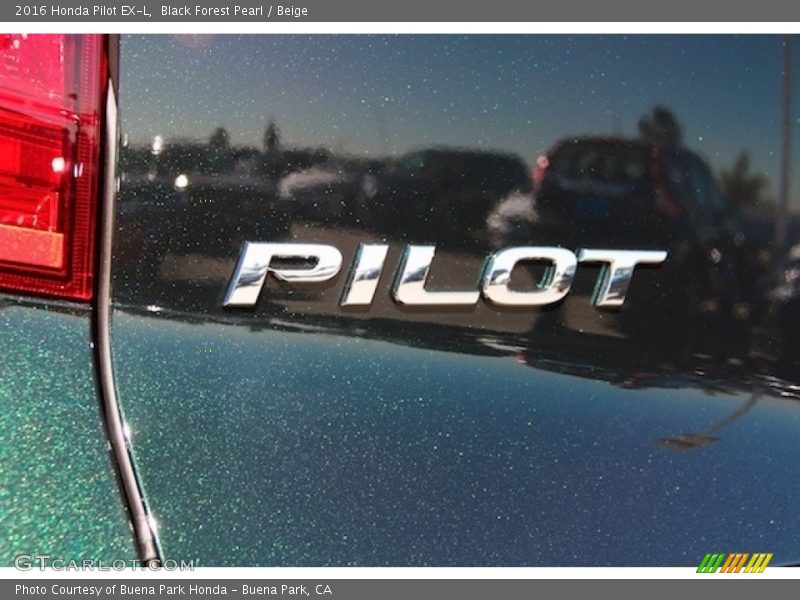 Black Forest Pearl / Beige 2016 Honda Pilot EX-L