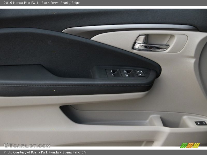 Black Forest Pearl / Beige 2016 Honda Pilot EX-L