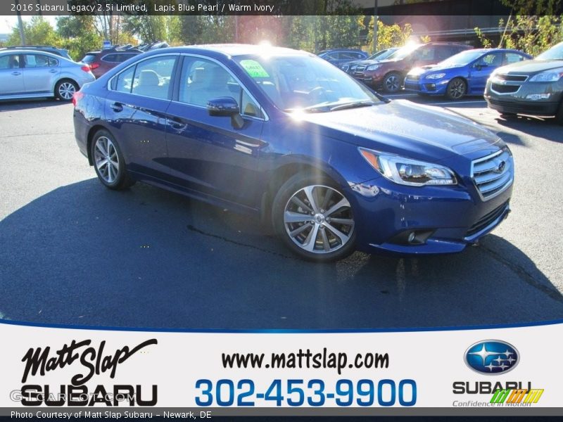 Lapis Blue Pearl / Warm Ivory 2016 Subaru Legacy 2.5i Limited