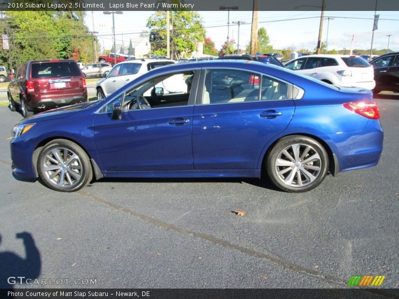 Lapis Blue Pearl / Warm Ivory 2016 Subaru Legacy 2.5i Limited