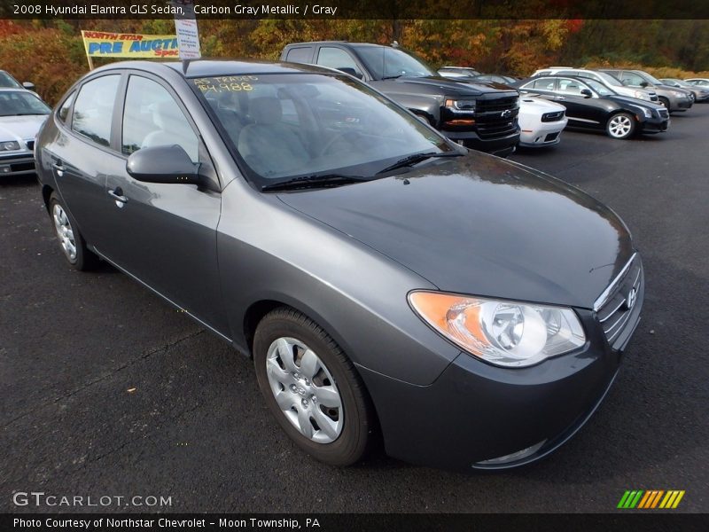 Carbon Gray Metallic / Gray 2008 Hyundai Elantra GLS Sedan