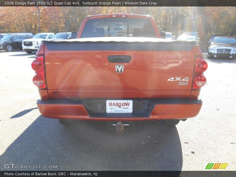 Sunburst Orange Pearl / Medium Slate Gray 2008 Dodge Ram 1500 SLT Quad Cab 4x4