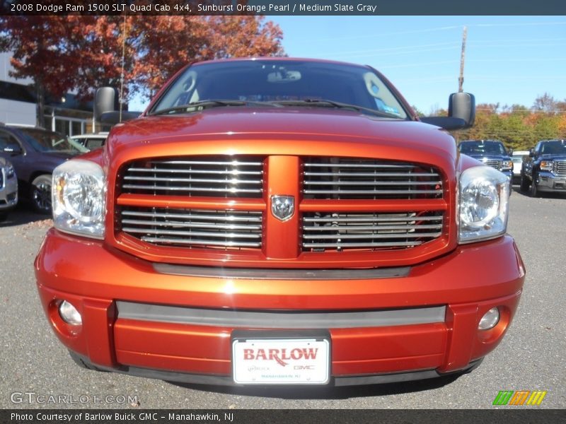 Sunburst Orange Pearl / Medium Slate Gray 2008 Dodge Ram 1500 SLT Quad Cab 4x4