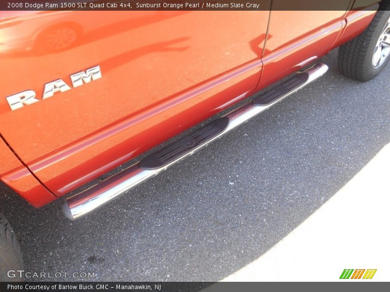 Sunburst Orange Pearl / Medium Slate Gray 2008 Dodge Ram 1500 SLT Quad Cab 4x4