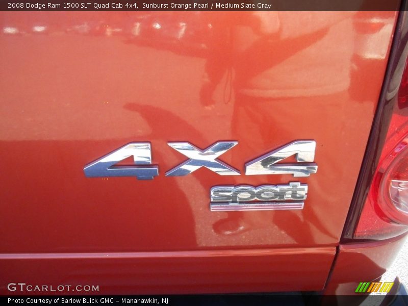 Sunburst Orange Pearl / Medium Slate Gray 2008 Dodge Ram 1500 SLT Quad Cab 4x4