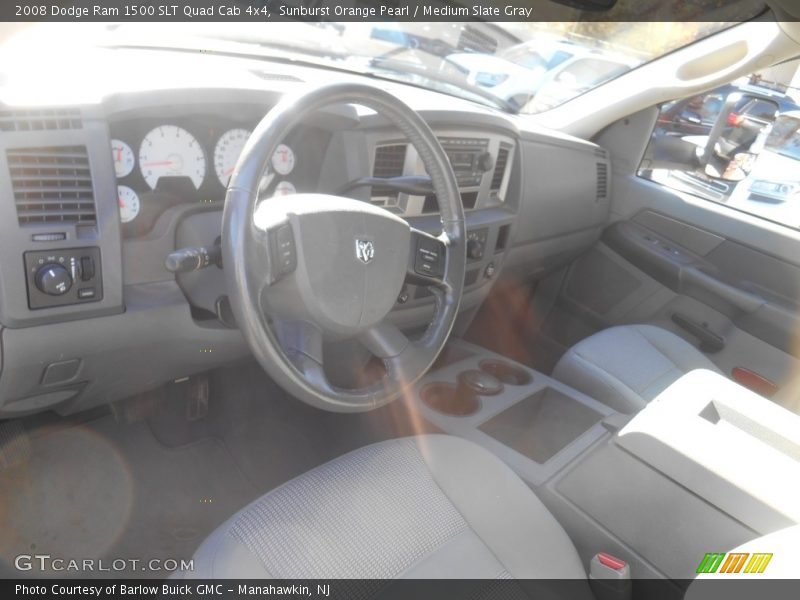 Sunburst Orange Pearl / Medium Slate Gray 2008 Dodge Ram 1500 SLT Quad Cab 4x4