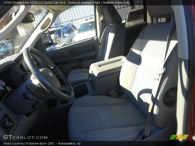 Sunburst Orange Pearl / Medium Slate Gray 2008 Dodge Ram 1500 SLT Quad Cab 4x4