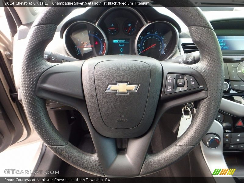 Champagne Silver Metallic / Jet Black/Medium Titanium 2014 Chevrolet Cruze LS