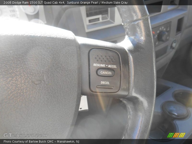 Sunburst Orange Pearl / Medium Slate Gray 2008 Dodge Ram 1500 SLT Quad Cab 4x4