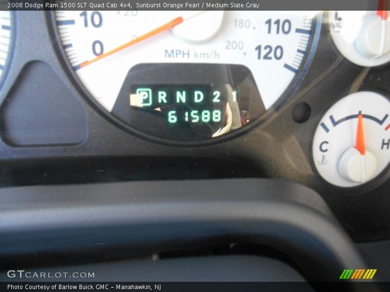 Sunburst Orange Pearl / Medium Slate Gray 2008 Dodge Ram 1500 SLT Quad Cab 4x4