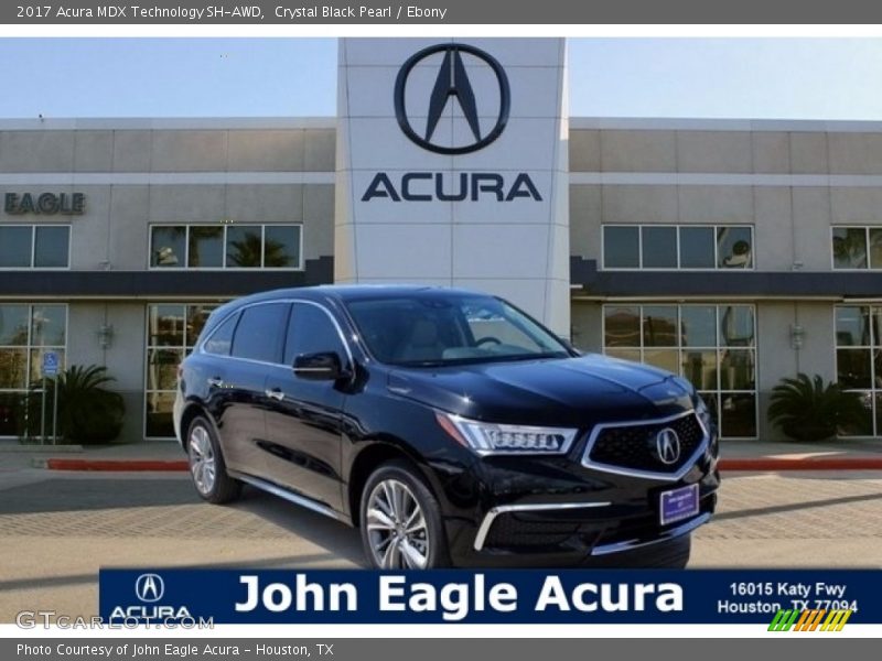 Crystal Black Pearl / Ebony 2017 Acura MDX Technology SH-AWD