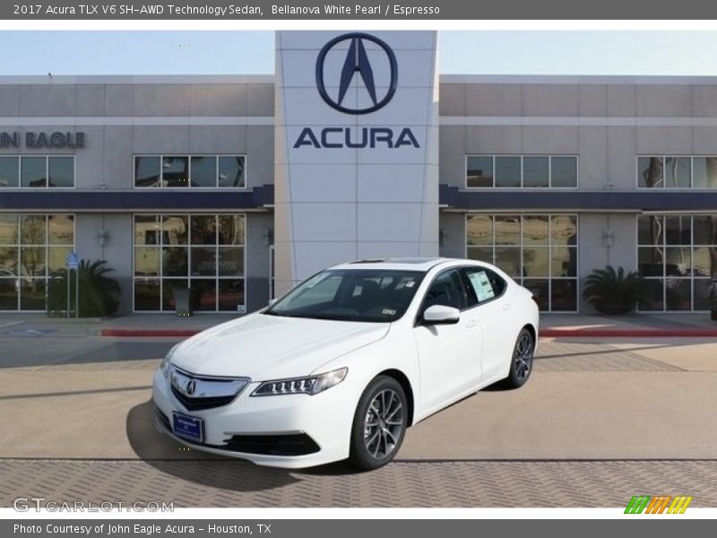 Bellanova White Pearl / Espresso 2017 Acura TLX V6 SH-AWD Technology Sedan