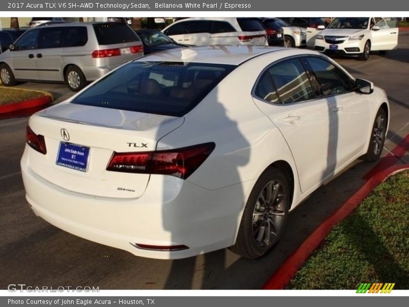 Bellanova White Pearl / Espresso 2017 Acura TLX V6 SH-AWD Technology Sedan