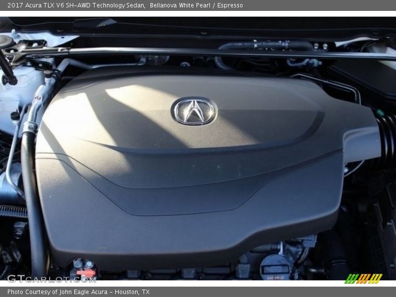 Bellanova White Pearl / Espresso 2017 Acura TLX V6 SH-AWD Technology Sedan