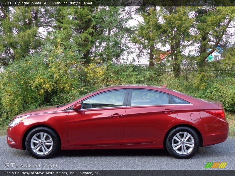 Sparkling Ruby / Camel 2013 Hyundai Sonata GLS