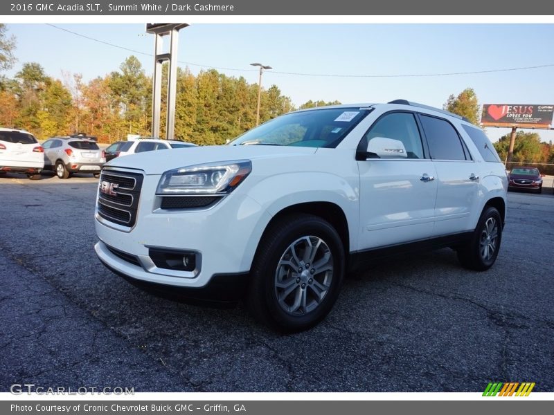 Summit White / Dark Cashmere 2016 GMC Acadia SLT