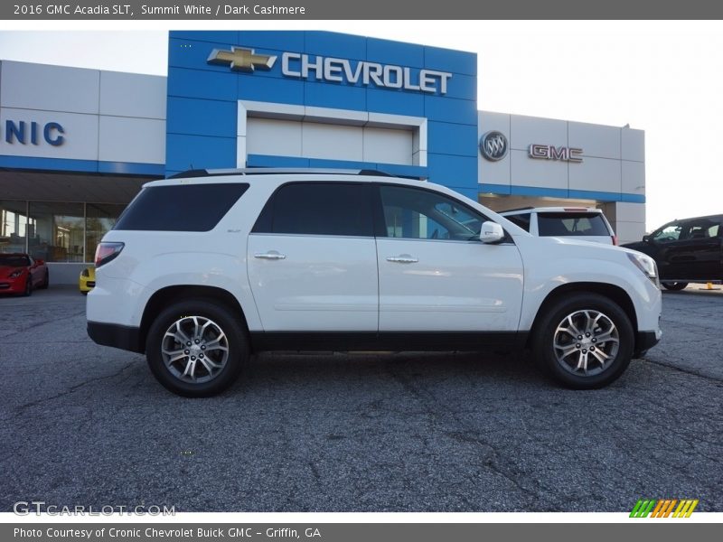 Summit White / Dark Cashmere 2016 GMC Acadia SLT