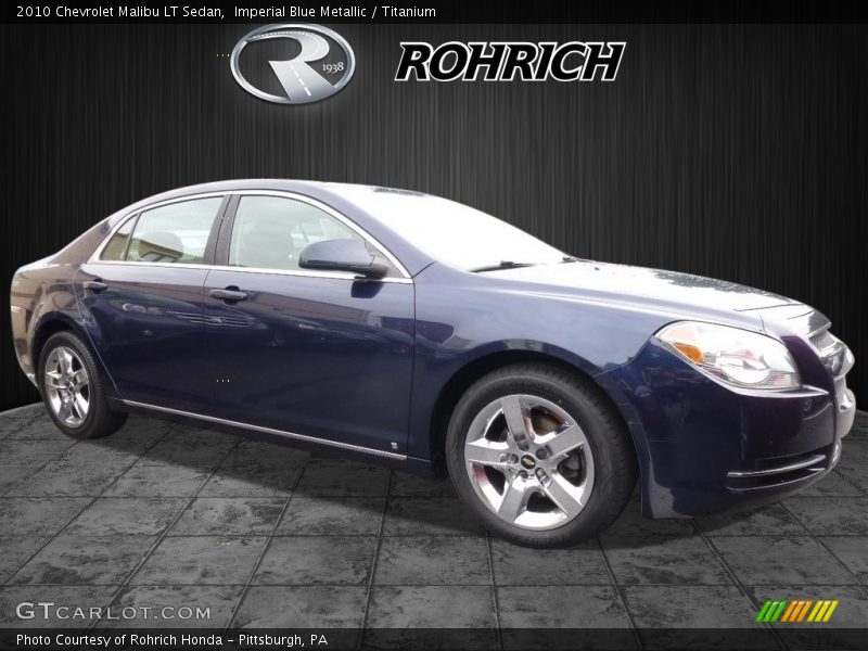 Imperial Blue Metallic / Titanium 2010 Chevrolet Malibu LT Sedan