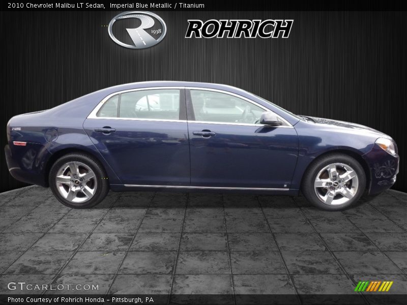 Imperial Blue Metallic / Titanium 2010 Chevrolet Malibu LT Sedan