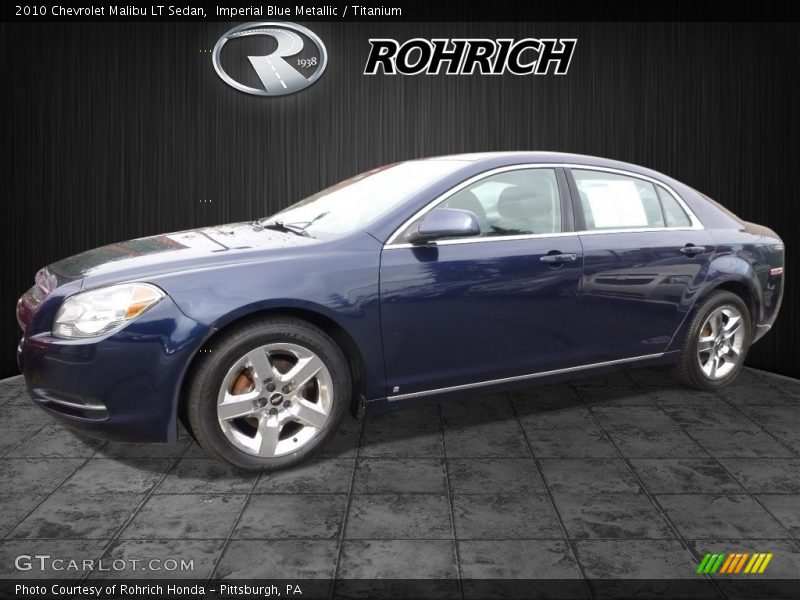Imperial Blue Metallic / Titanium 2010 Chevrolet Malibu LT Sedan