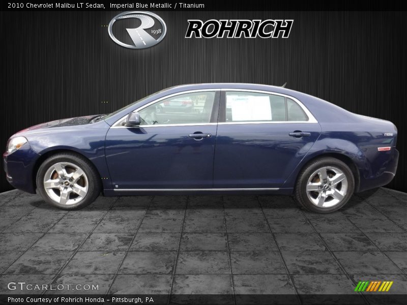 Imperial Blue Metallic / Titanium 2010 Chevrolet Malibu LT Sedan