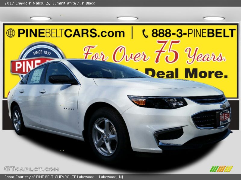 Summit White / Jet Black 2017 Chevrolet Malibu LS