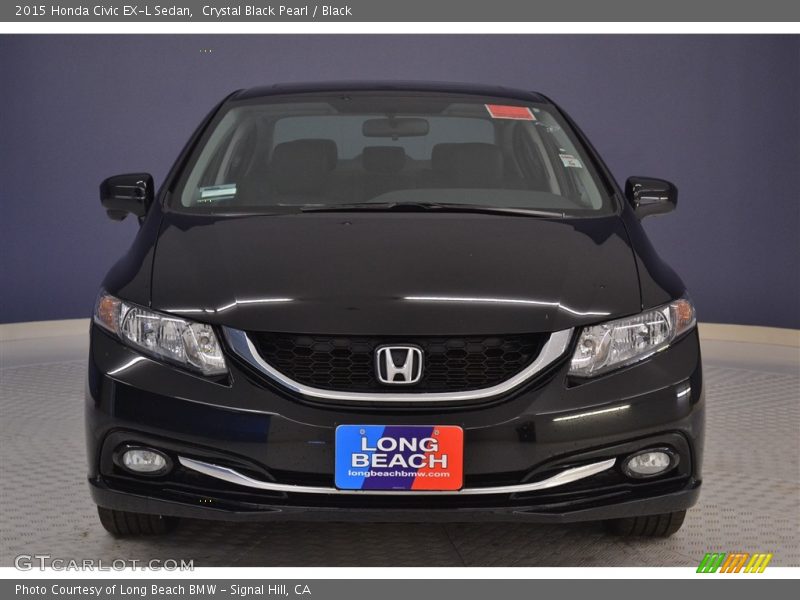 Crystal Black Pearl / Black 2015 Honda Civic EX-L Sedan