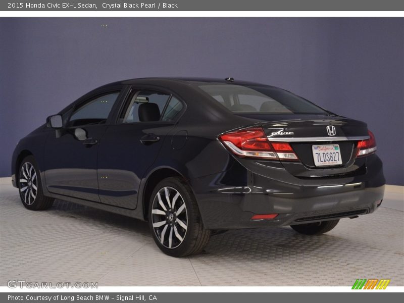 Crystal Black Pearl / Black 2015 Honda Civic EX-L Sedan