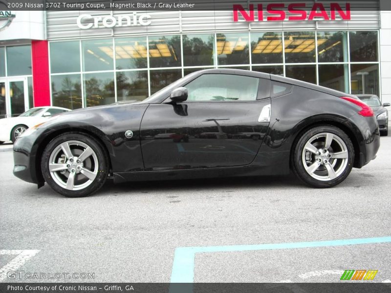 Magnetic Black / Gray Leather 2009 Nissan 370Z Touring Coupe