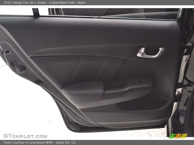 Crystal Black Pearl / Black 2015 Honda Civic EX-L Sedan