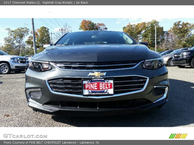 Nightfall Gray Metallic / Jet Black 2017 Chevrolet Malibu LS
