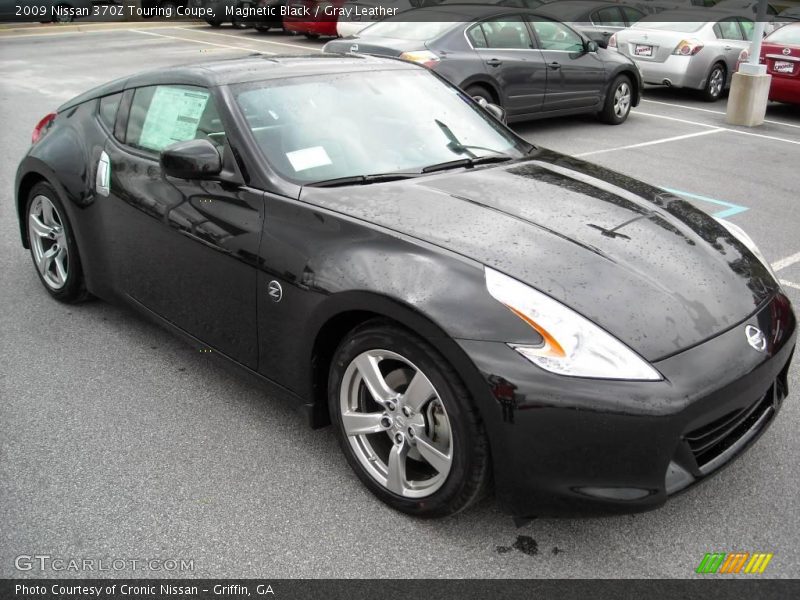 Magnetic Black / Gray Leather 2009 Nissan 370Z Touring Coupe