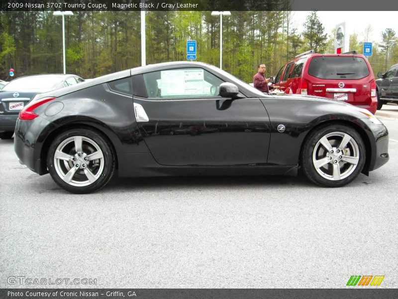 Magnetic Black / Gray Leather 2009 Nissan 370Z Touring Coupe