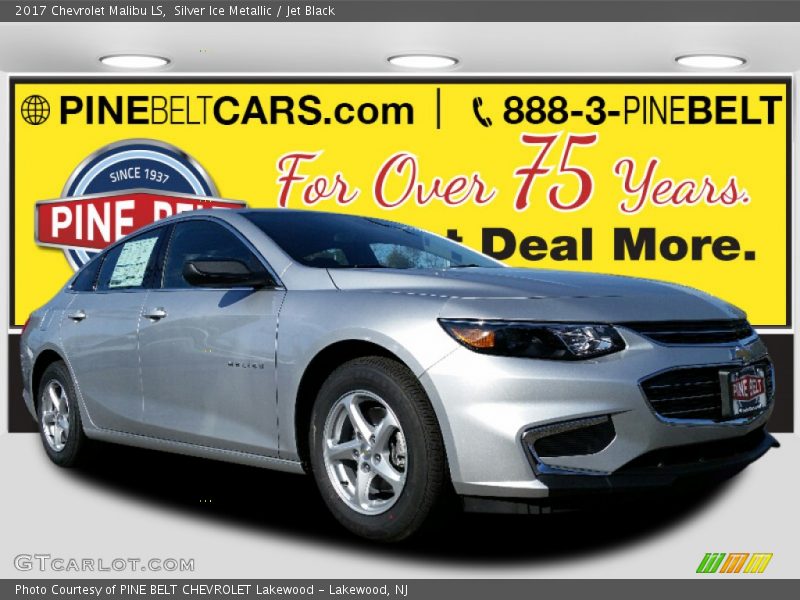 Silver Ice Metallic / Jet Black 2017 Chevrolet Malibu LS