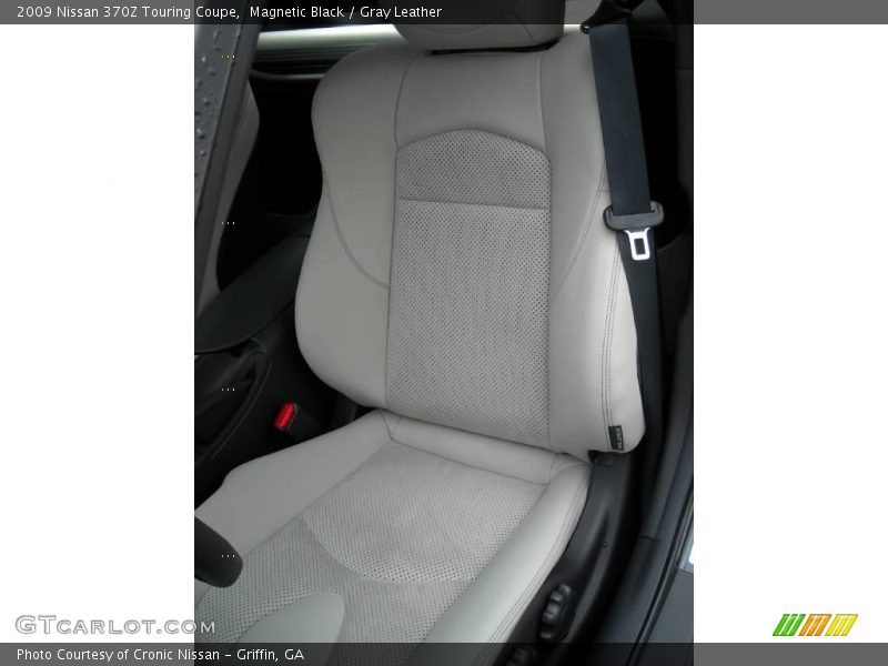 Magnetic Black / Gray Leather 2009 Nissan 370Z Touring Coupe