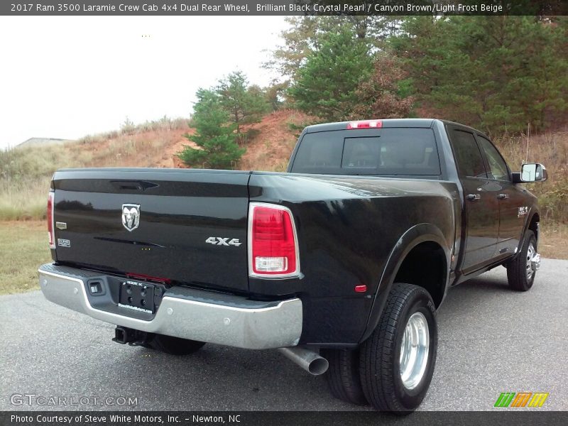 Brilliant Black Crystal Pearl / Canyon Brown/Light Frost Beige 2017 Ram 3500 Laramie Crew Cab 4x4 Dual Rear Wheel