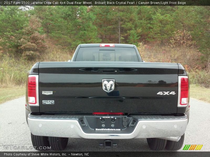 Brilliant Black Crystal Pearl / Canyon Brown/Light Frost Beige 2017 Ram 3500 Laramie Crew Cab 4x4 Dual Rear Wheel