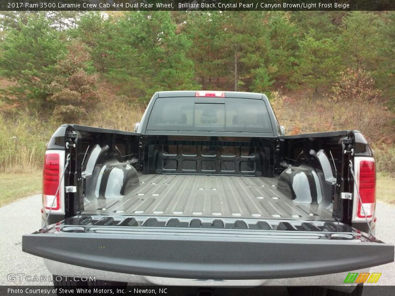 Brilliant Black Crystal Pearl / Canyon Brown/Light Frost Beige 2017 Ram 3500 Laramie Crew Cab 4x4 Dual Rear Wheel