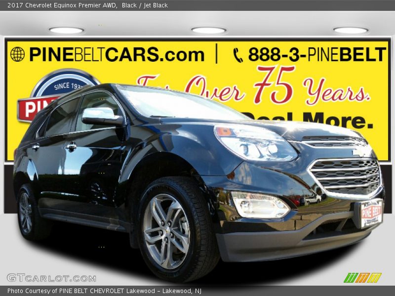 Black / Jet Black 2017 Chevrolet Equinox Premier AWD