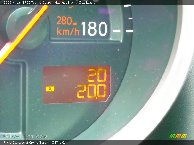 Magnetic Black / Gray Leather 2009 Nissan 370Z Touring Coupe