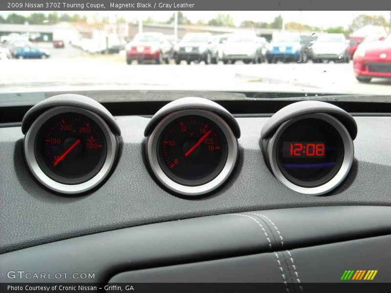 Magnetic Black / Gray Leather 2009 Nissan 370Z Touring Coupe