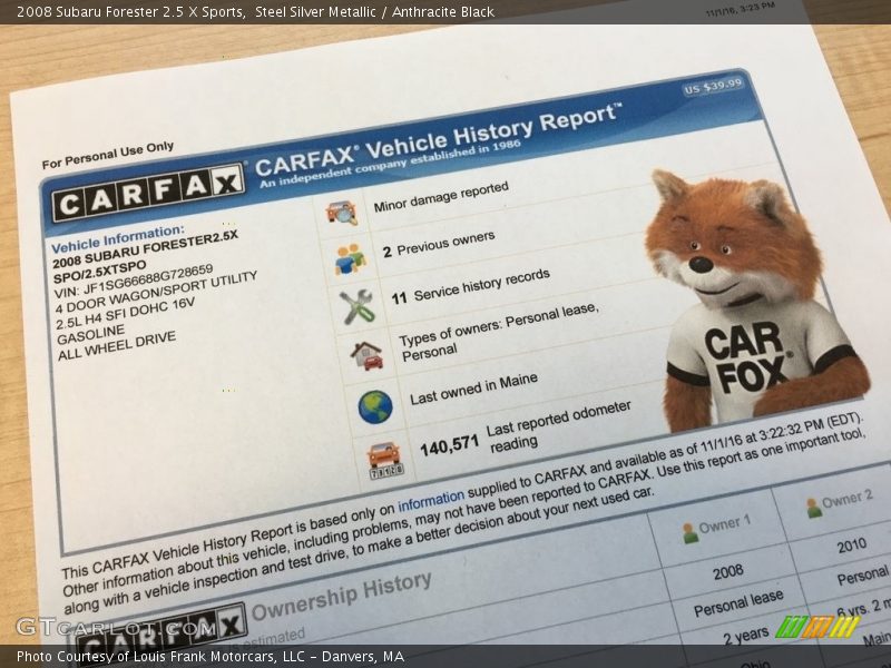 Steel Silver Metallic / Anthracite Black 2008 Subaru Forester 2.5 X Sports