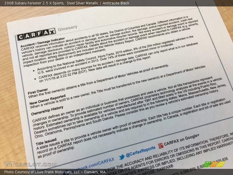 Steel Silver Metallic / Anthracite Black 2008 Subaru Forester 2.5 X Sports