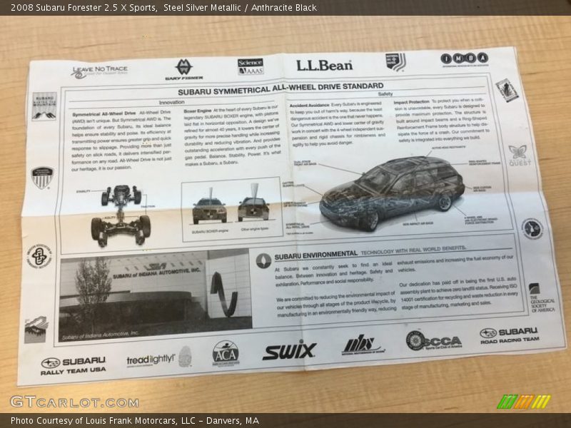 Steel Silver Metallic / Anthracite Black 2008 Subaru Forester 2.5 X Sports