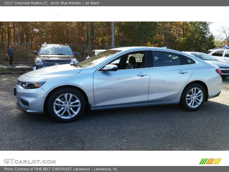 Arctic Blue Metallic / Jet Black 2017 Chevrolet Malibu LT