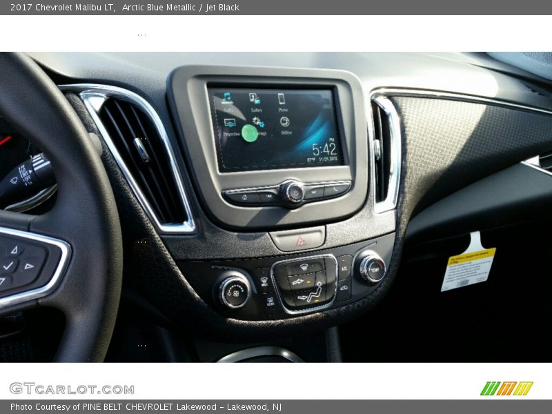Arctic Blue Metallic / Jet Black 2017 Chevrolet Malibu LT