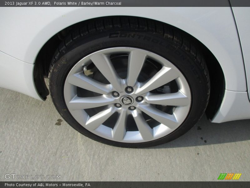 Polaris White / Barley/Warm Charcoal 2013 Jaguar XF 3.0 AWD