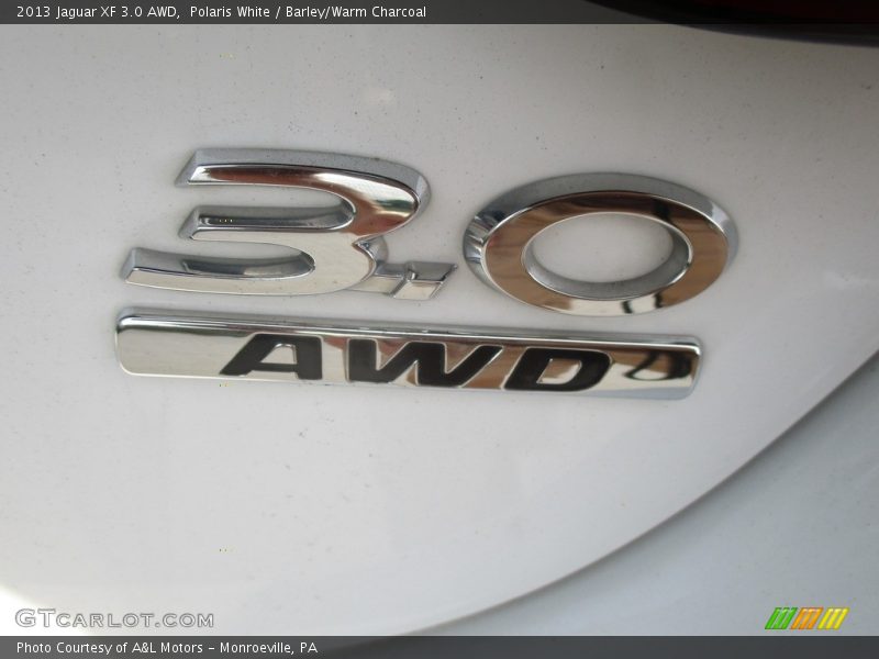 Polaris White / Barley/Warm Charcoal 2013 Jaguar XF 3.0 AWD